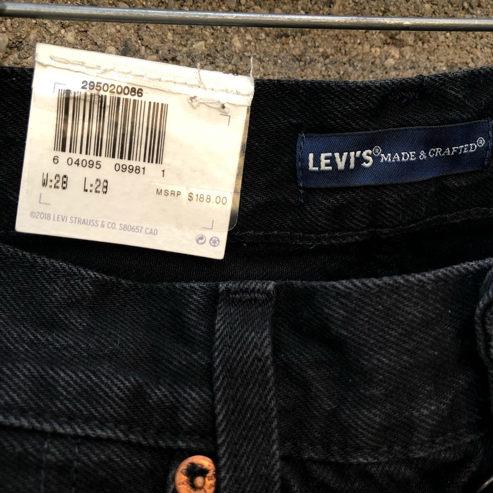 LEVI’S 501 Skinny High Rise Jeans Black Floral NWT - Picture 6 of 8